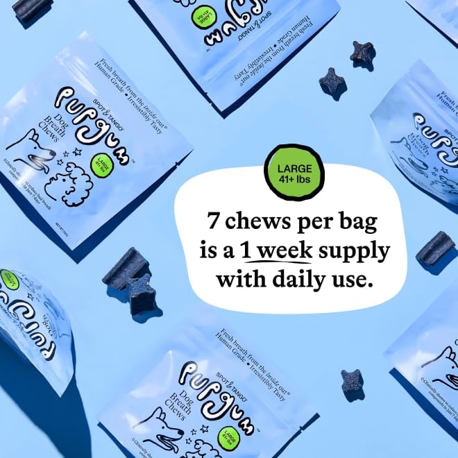Spot & Tango PupGum Dog Dental Chews for Fresh Breath & Clean Teeth