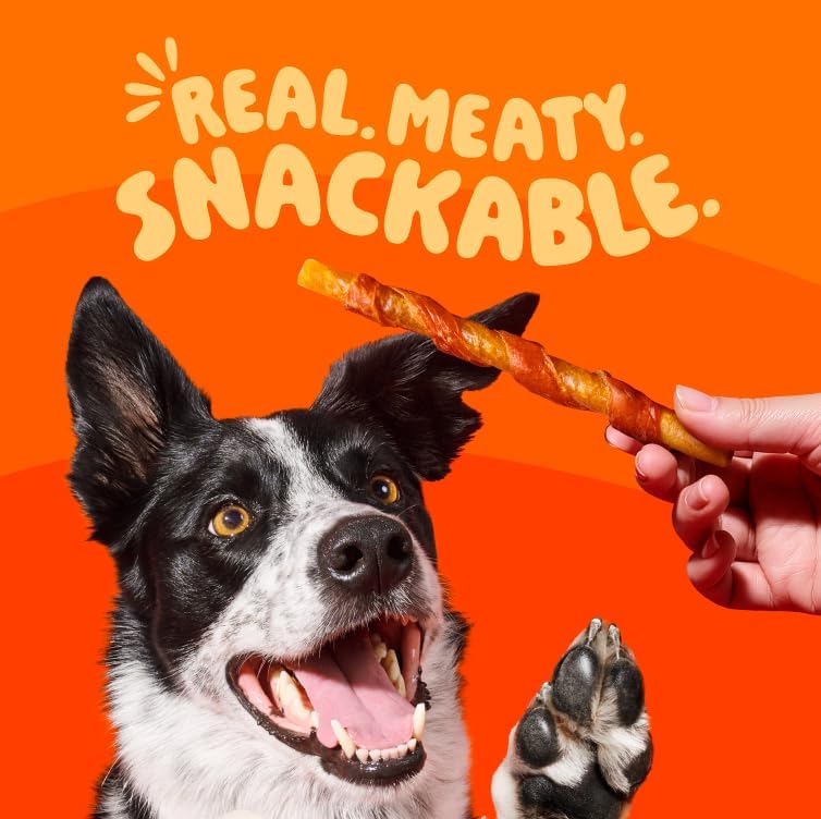 Hartz Oinkies Tender Twists Rawhide‑Free Dog Chews with Real Chicken