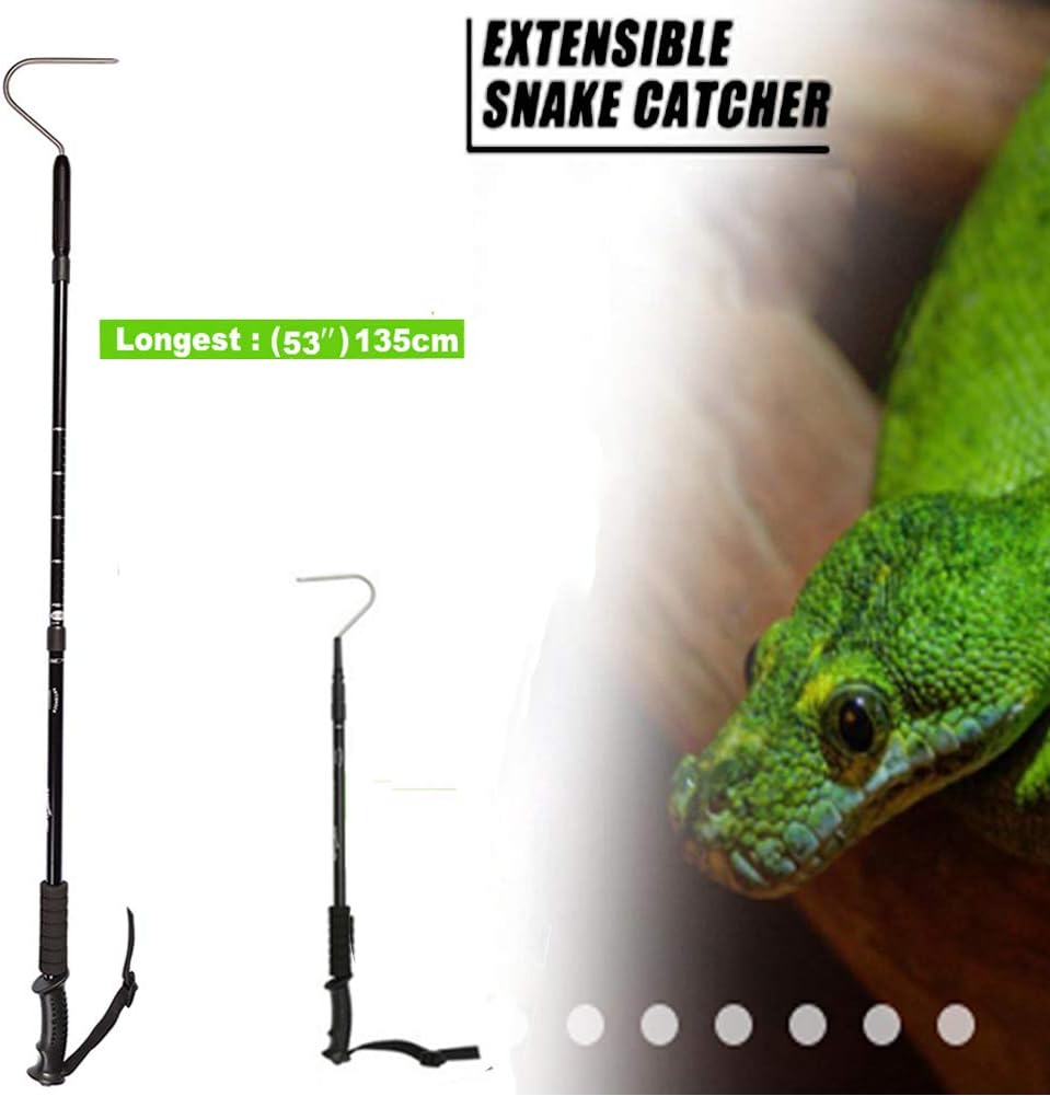 Snake Hooks 53in 25in Telescoping Reptile Handling Tool Set Dual Kit