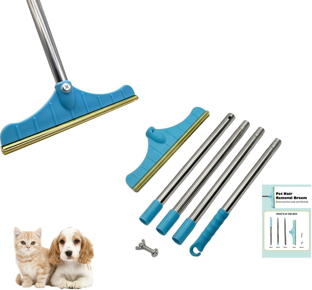 Premium Stainless Steel Pet Hair Removal Carpet Rake
