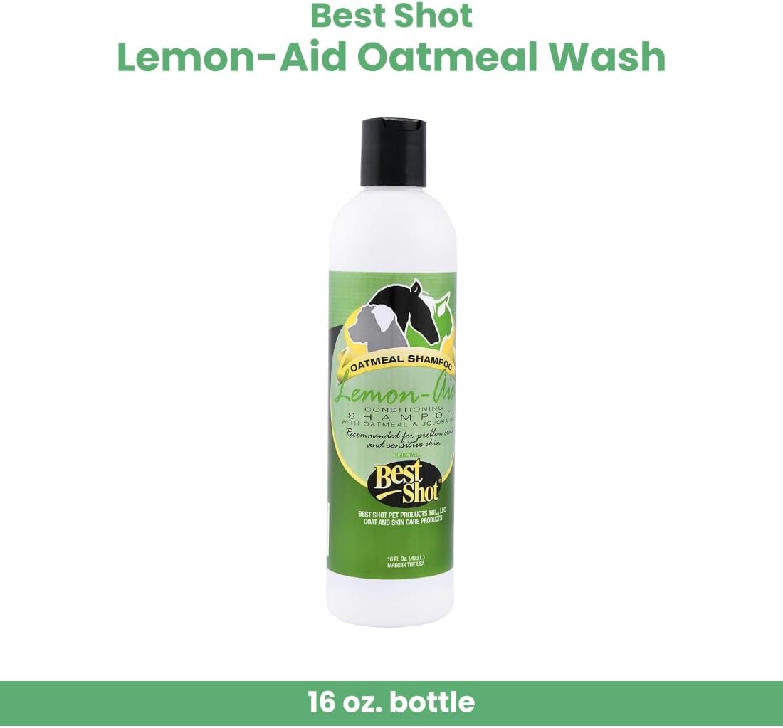 Best Shot Lemon-Aid Oatmeal Wash, Pet Shampoo for Dogs, Cats