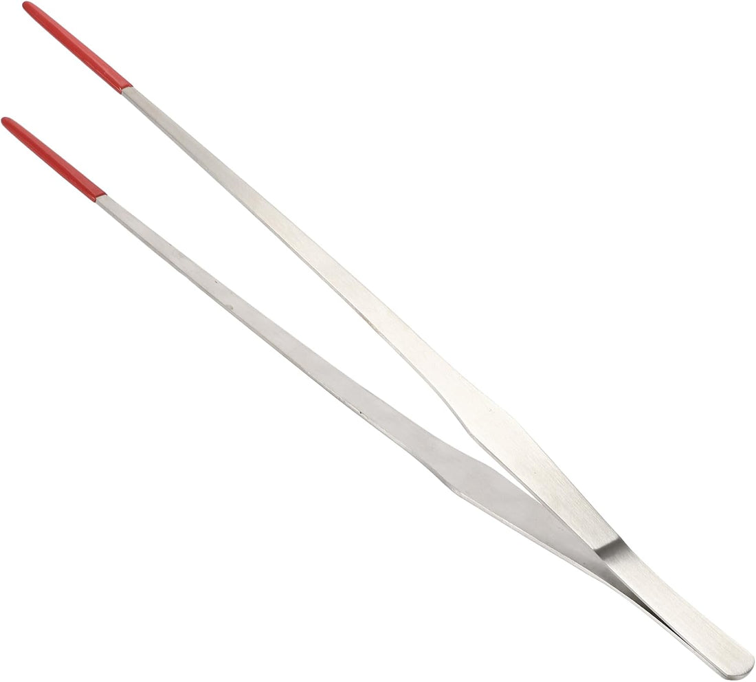 10.63" L Aquarium Straight Feeding Tweezer for Feeding with Red