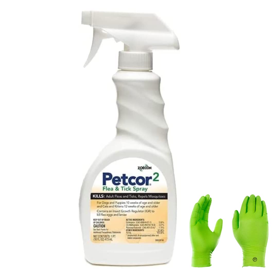 Petcor Pet Flea & Tick Spray - Easy-use Spray - Kill Ticks, lice