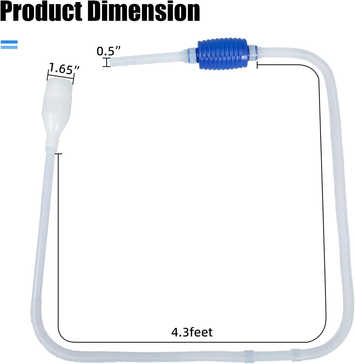 AQUANEAT Aquarium Vacuum Siphon, Fish Tank Water Changer