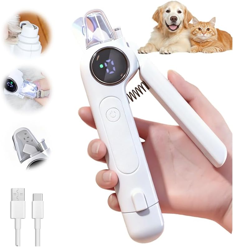 Dog Electric Nail Clippers & Grinder with Light