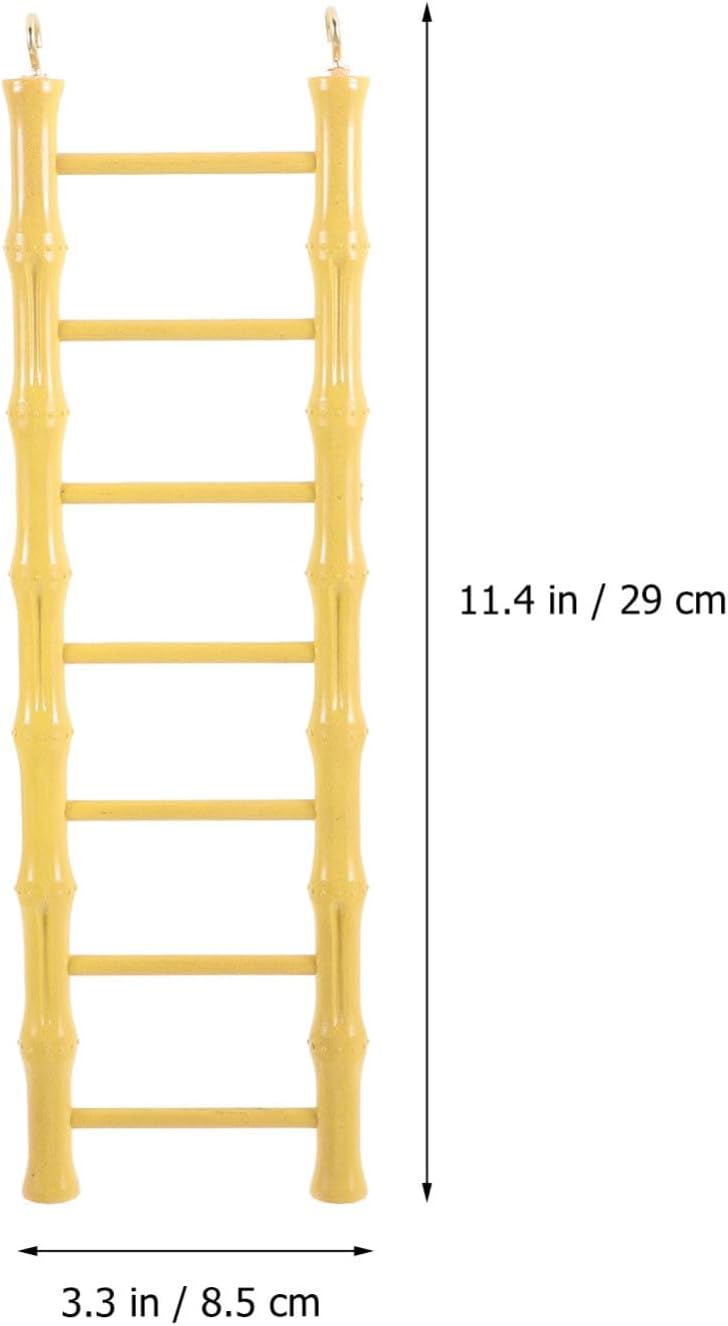 Yardwe Hamster Ladder Bird Ladder for Bird Cage Plastic Yellow