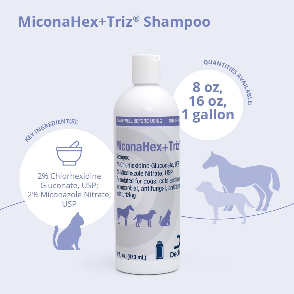 MiconaHex+Triz Shampoo for Dogs, Cats and Horses, Unscented