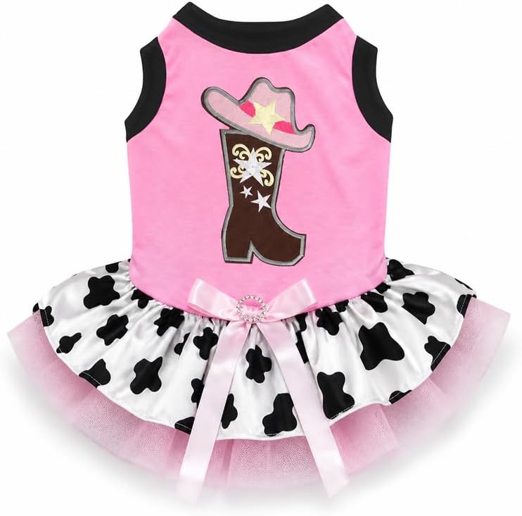 Petitebella Cowgirl Boot Hat Puppy Dog Dress