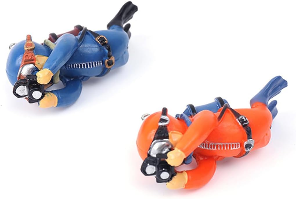 3pcs Floating Fish Tank Decorations, Little Diver Aquarium Decoration