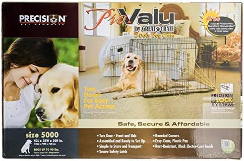 Precision Pet Products Two Door Provalue Wire Dog Crate, 42 Inch
