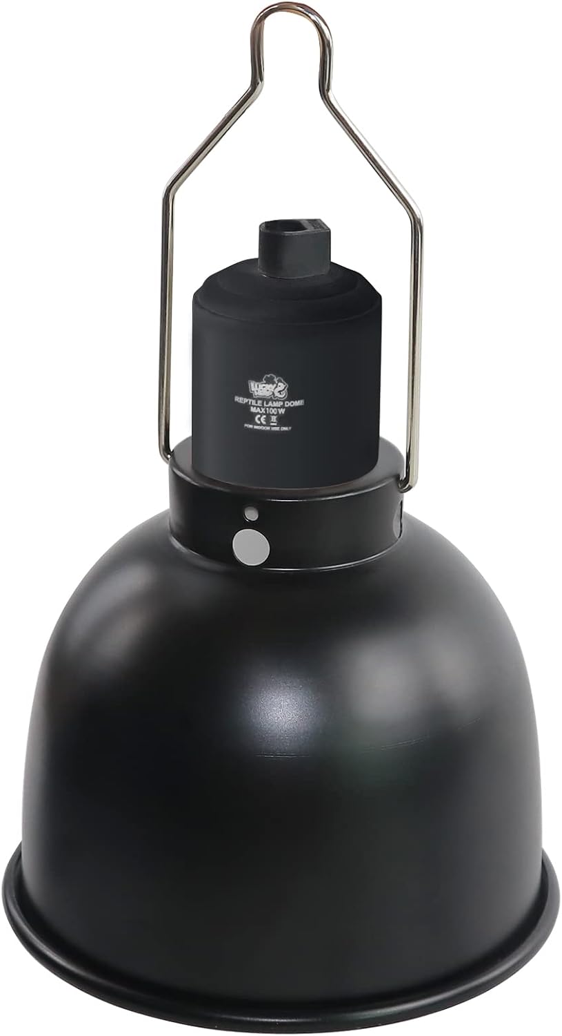 LUCKY HERP Aluminum 5.5inch Shallow Dome Reptile Light Fixture