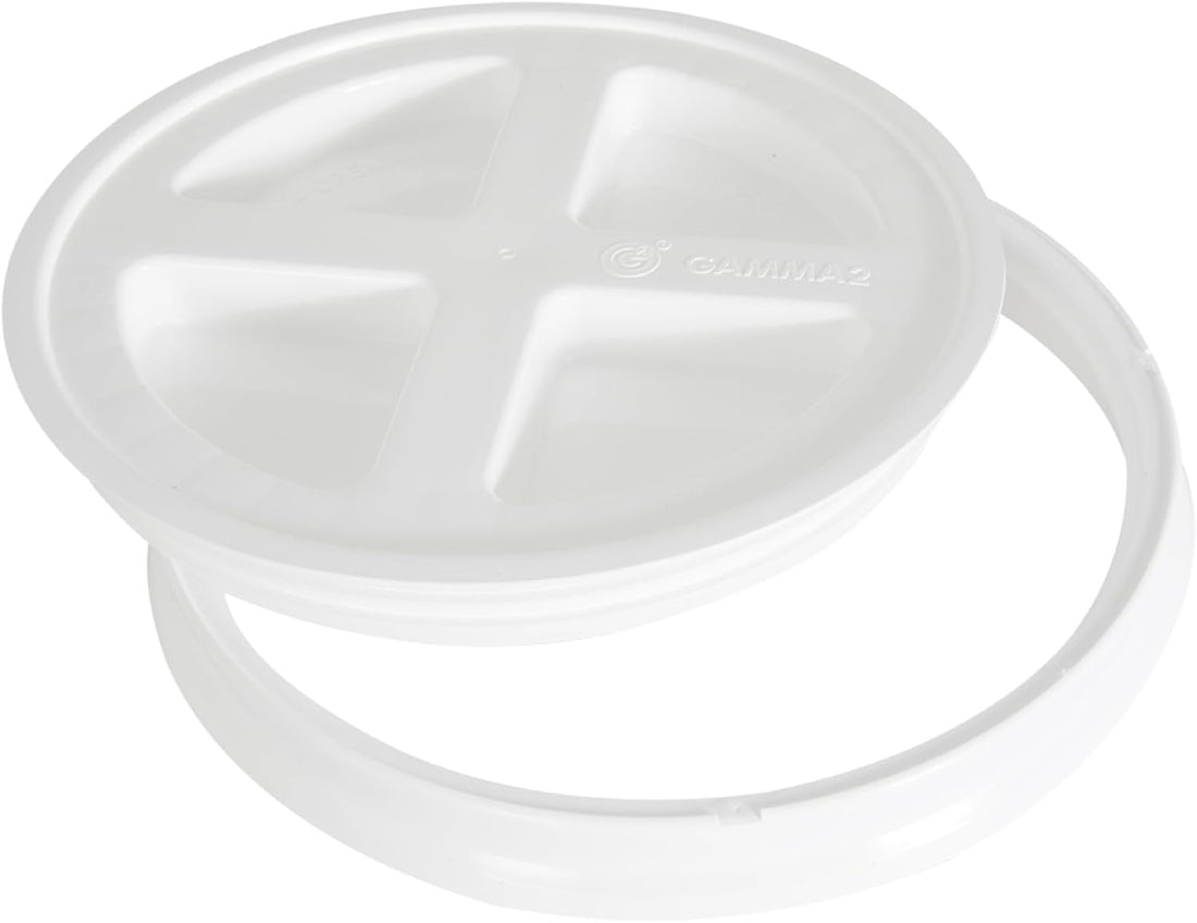 Gamma2 Seal Bucket Lid Pet Food Storage Container, 10", White