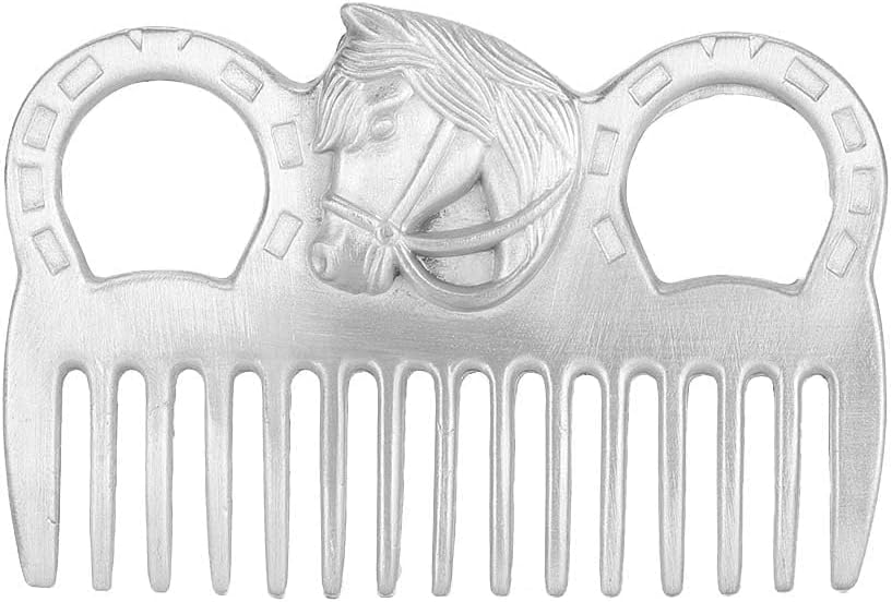 Metal Horse Comb, 4inch Stainless Metal Pulling Combs Horse Mane Comb
