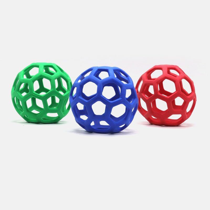Blue Hanging Horse Treat Ball – Durable TPR Hay Feeder Toy for Horses