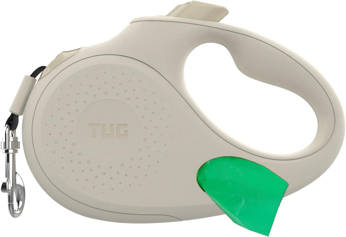 TUG Oval 360° Tangle-Free Retractable Dog Leash with Integrated Waste