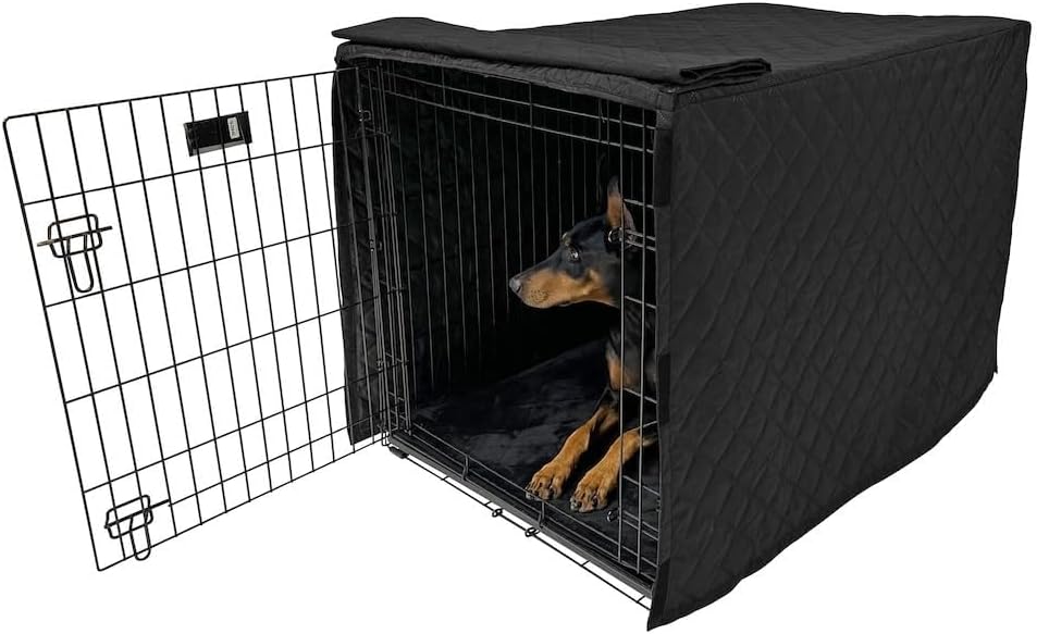 4Knines Quilted Dog Crate Cover – Heavy-Duty