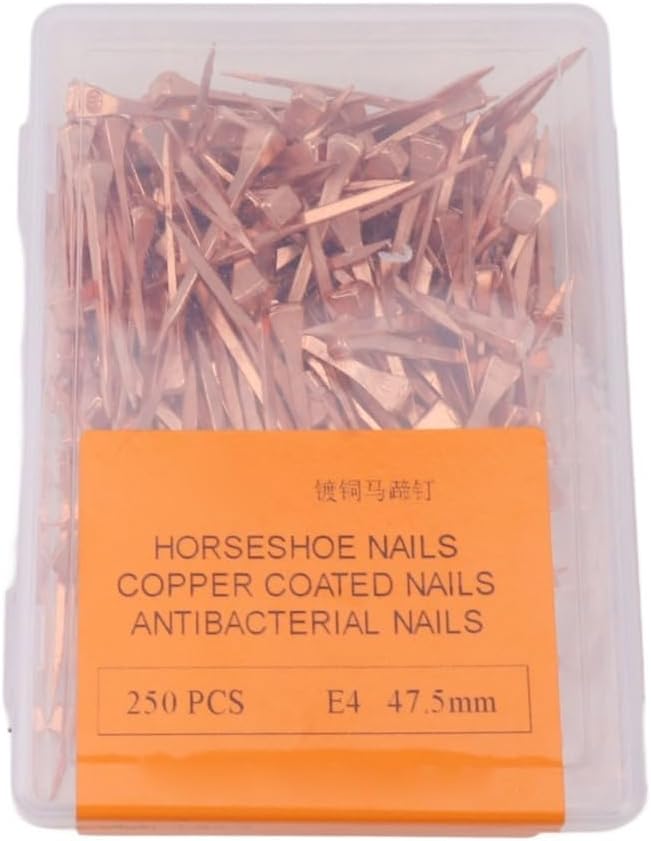 250Pcs Copper Coated Horseshoe Nails E3/E4/E5