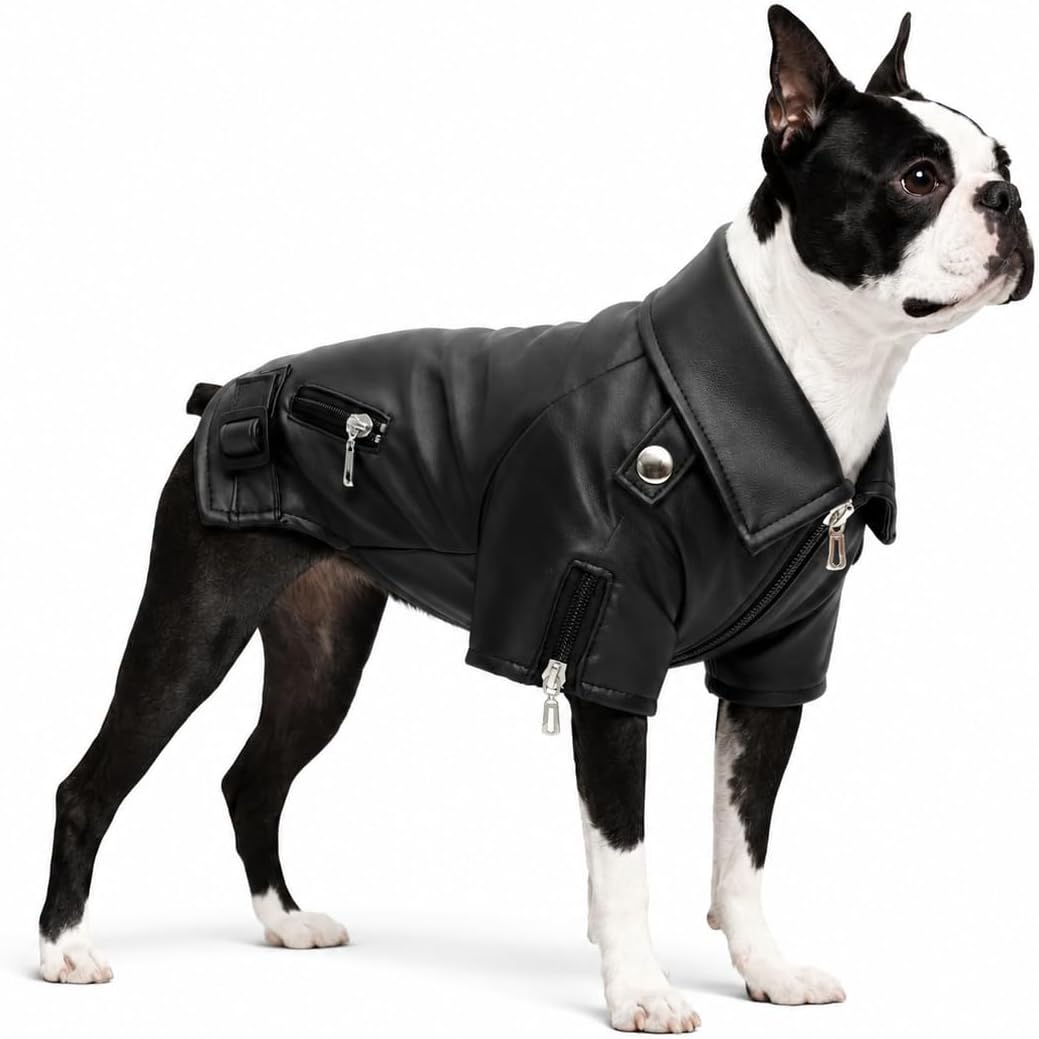 Lovelonglong Cool Dog Leather Jacket