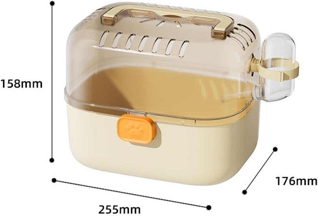 Hamster Carrier Cage with Water Bottle for Golden & Dwarf Hamsters