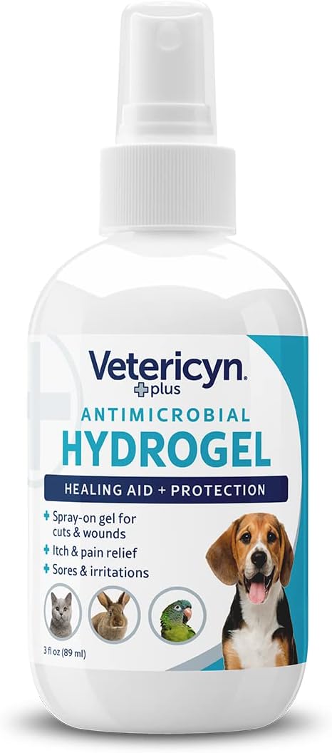 Vetericyn Plus Hydrogel Spray for Dogs, Wound & Skin Care Gel, 8 oz