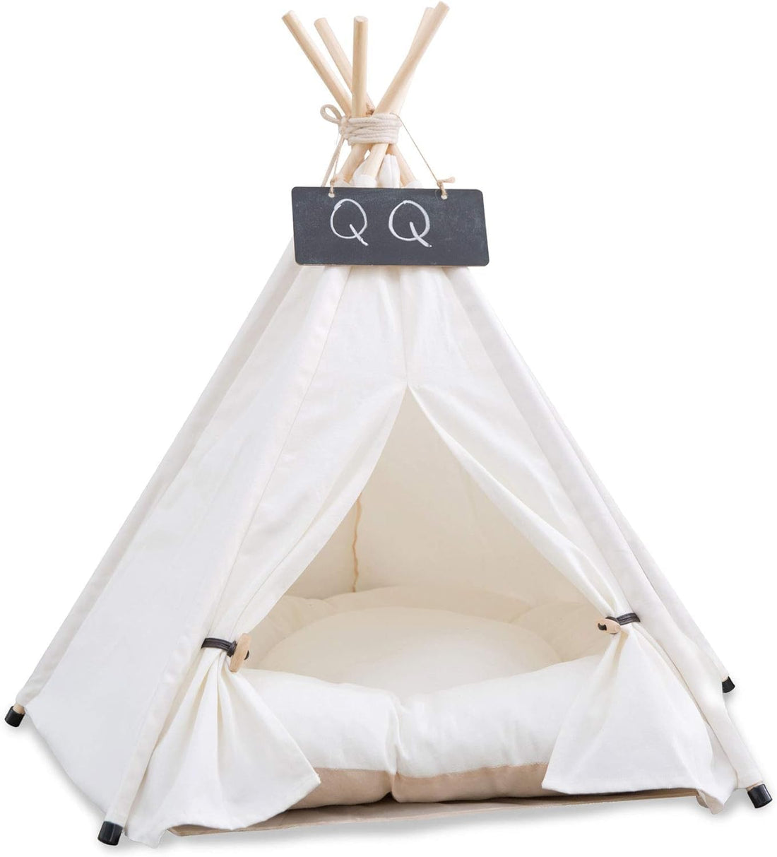 Pet Teepee Dog & Puppy Cat Tents Tipi Bed Portable Houses with Thick