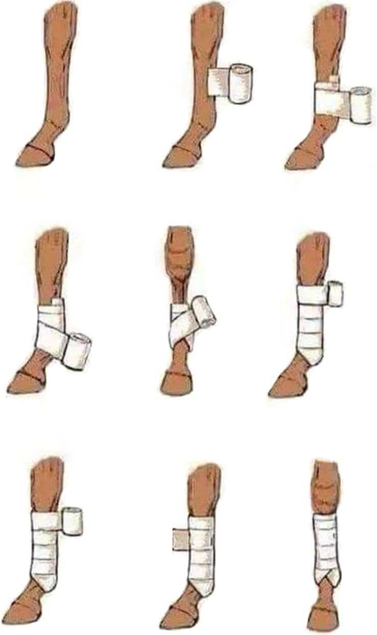 Elastic Compression Bandage Wrap for Horses