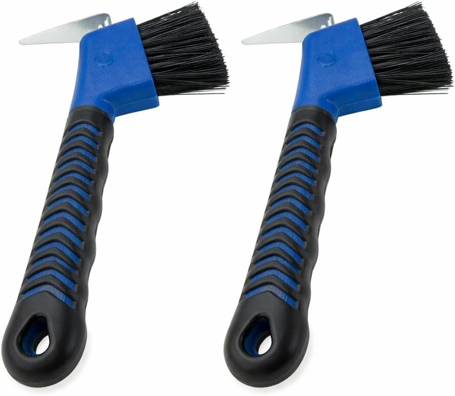 Intrepid International Rubber Handle Hoof Pick with Brush - 2 Pack