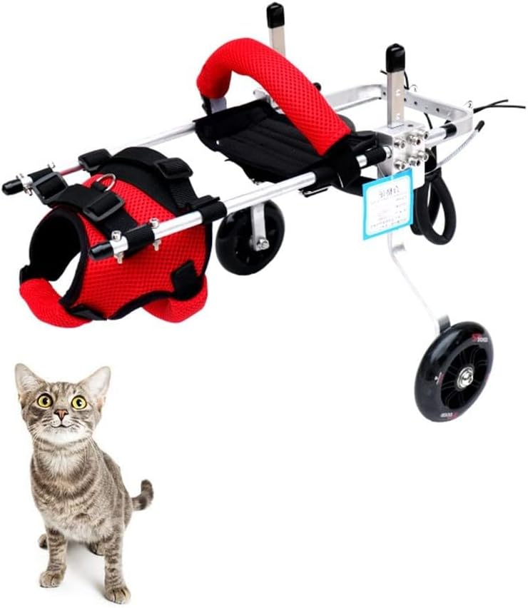 Cat Wheelchair Adjustable 2 Wheels Pet Wheelchair Lightweight Cat