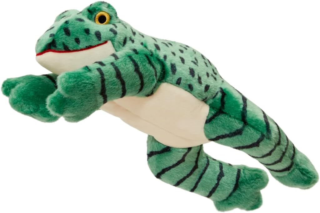 Fluff & Tuff Oliver Green Frog Plush Dog Toy