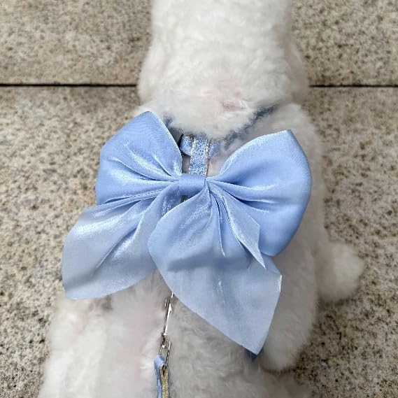Cute Leash and Bow H-Shaped Design Harness for Small Cats Dogs