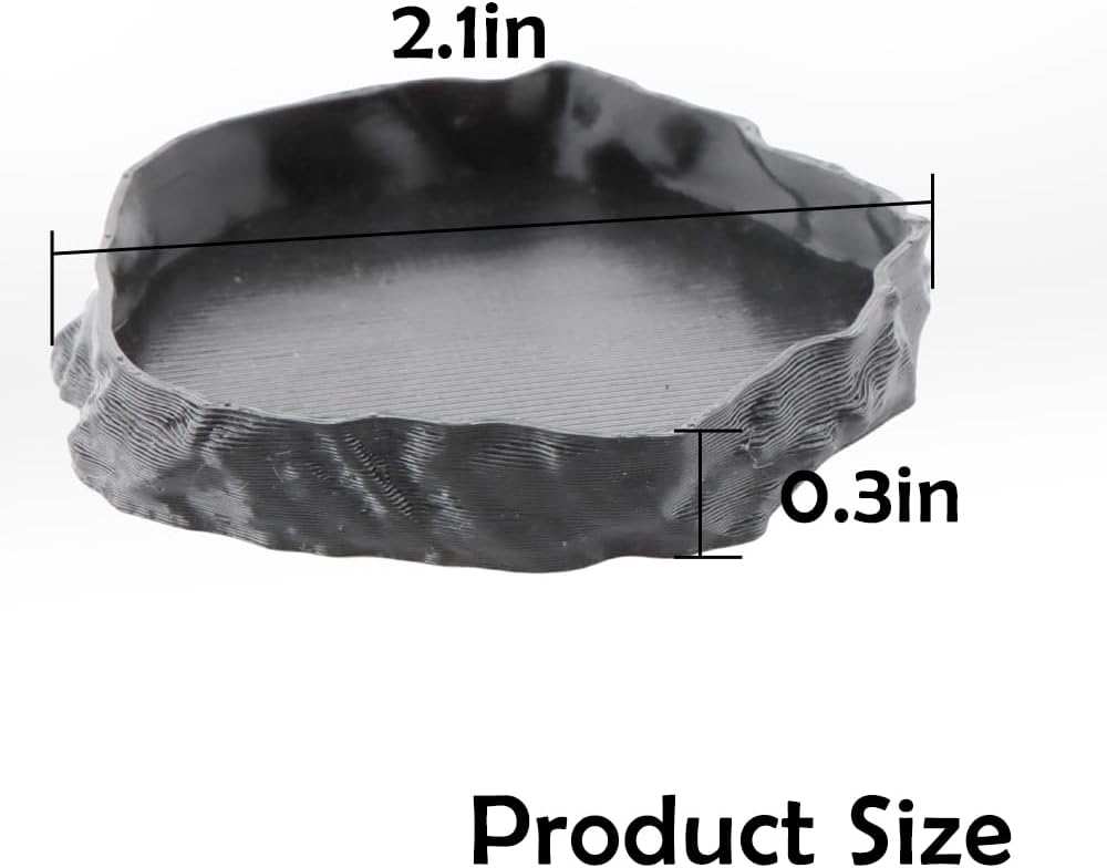 4 Pack Hermit Crab Food Bowl Round Water Dish Feeding Dish for Hermit