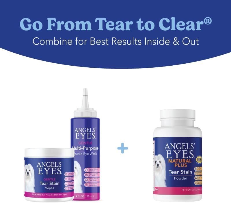 Angels' Eyes Natural Plus Tear Stain Prevention Powder for Dogs & Cats