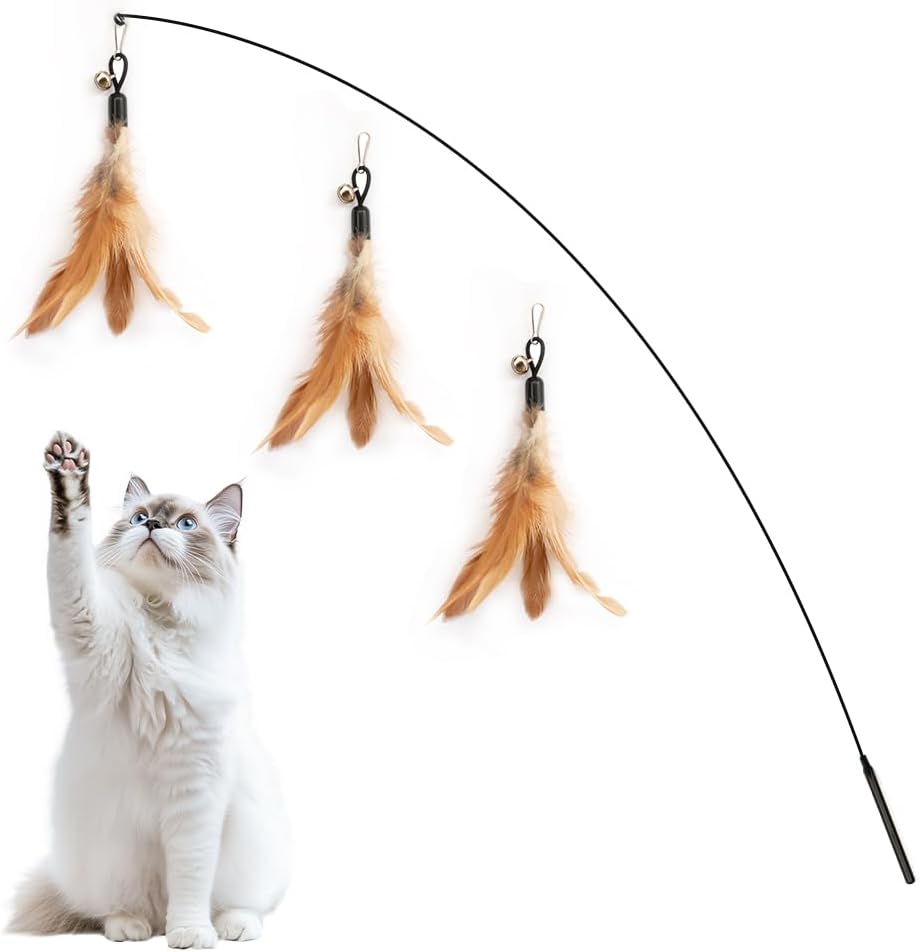 4-Pack Cat Toys for Indoor Cats & Kittens, Interactive Cat Toy