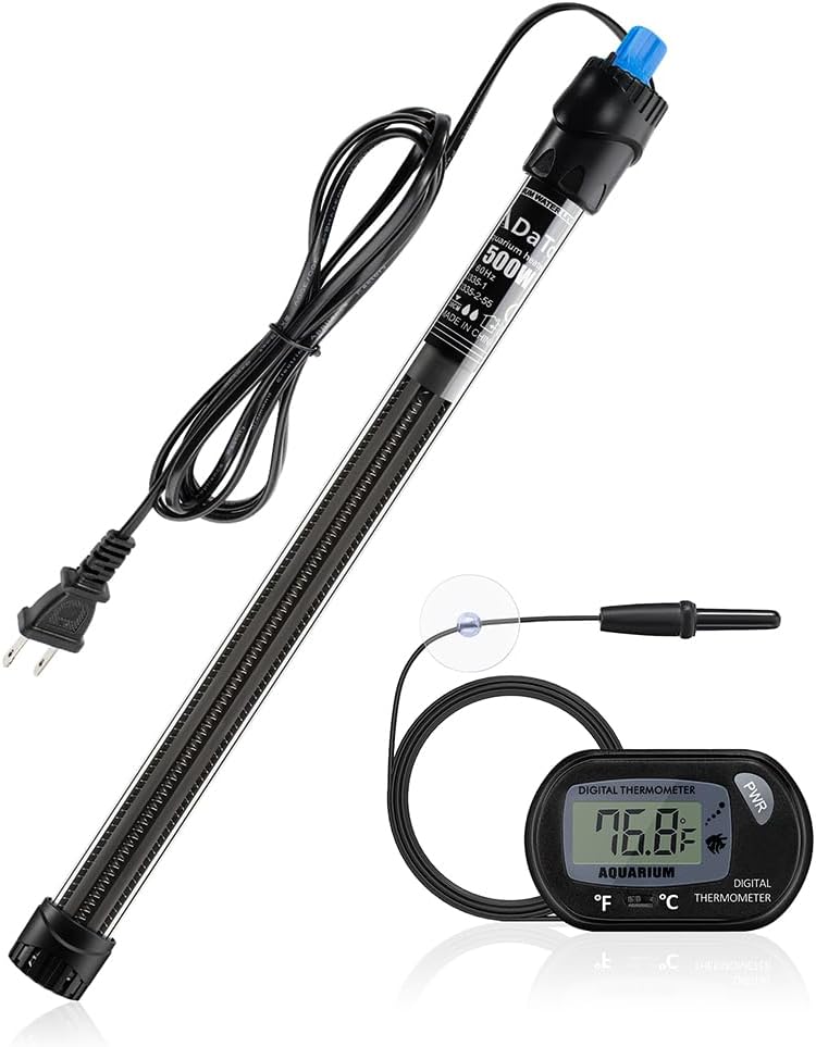 DaToo 500W Aquarium Heater Submersible 500Watt Fish Tank Heater