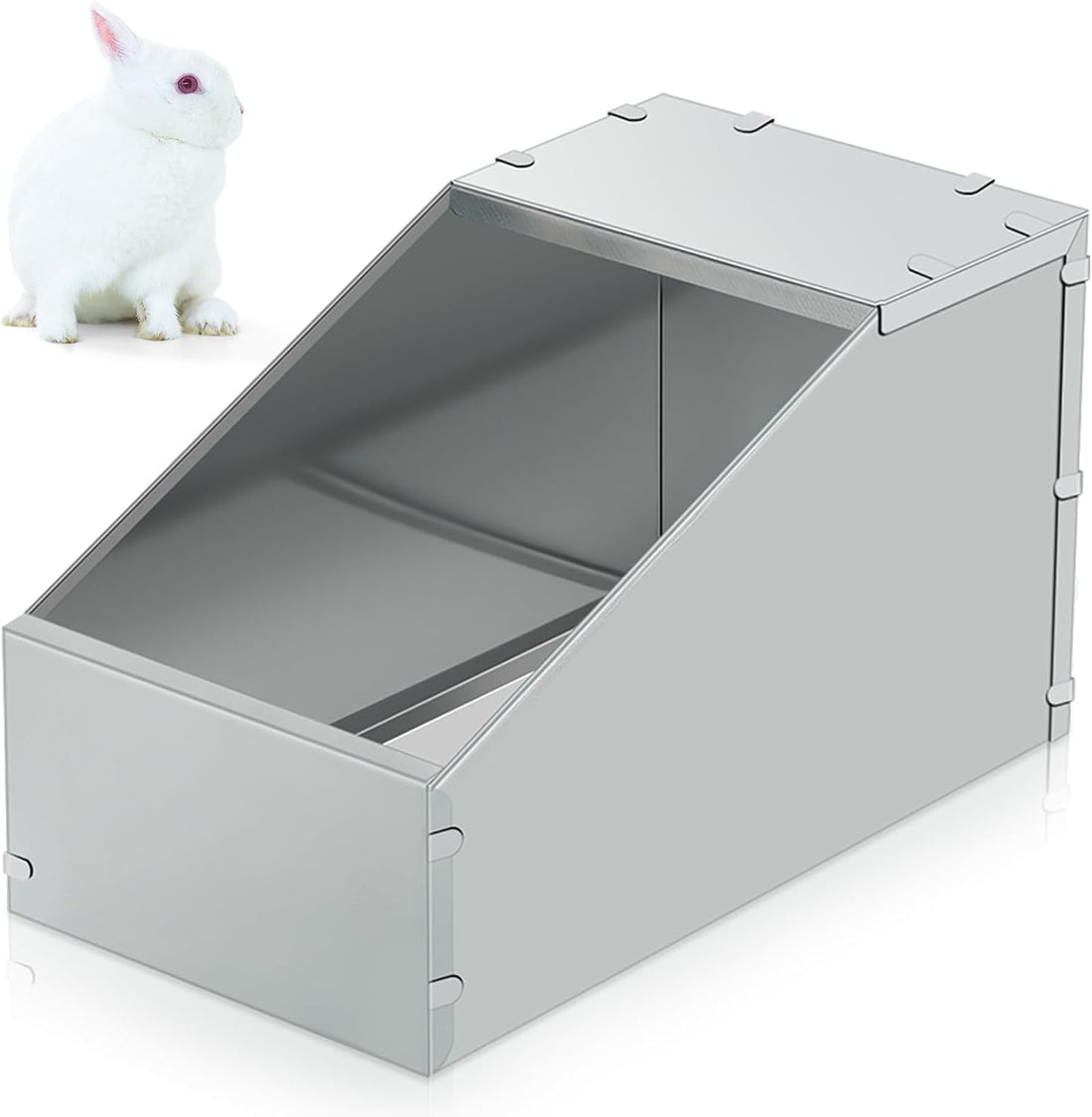 1 Pcs Galvanized Metal Rabbit Nesting Box, 14.5 * 8.5 * 8 Inch