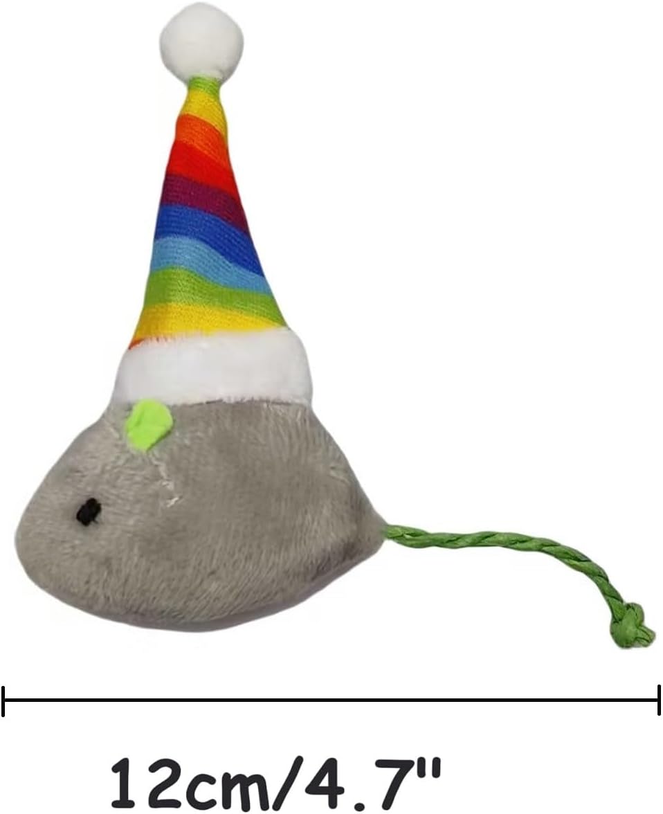 6-Pack Halloween Cat Toys Interactive Toy Witch Magic Hat Costume
