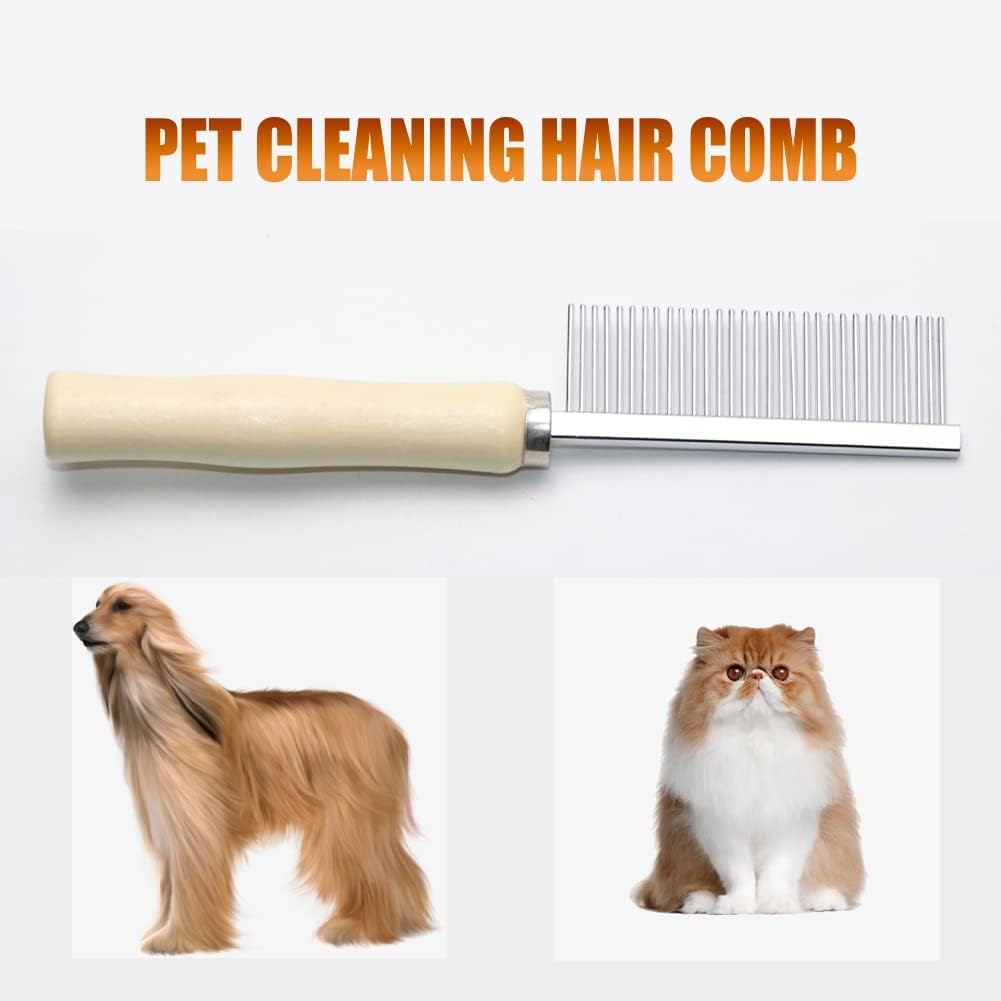 Wooden Handle Grooming Comb for Dogs & Cats