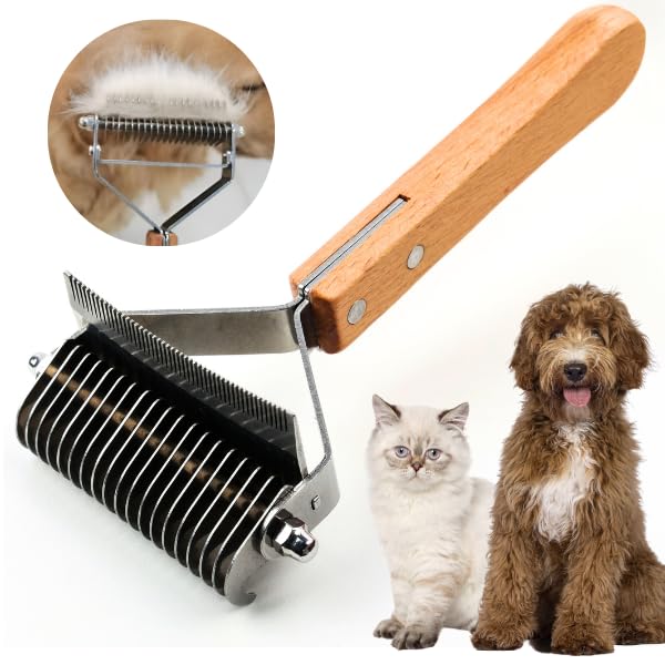 Poodoodle 2 in 1 Undercoat Rake for Dogs and Cats