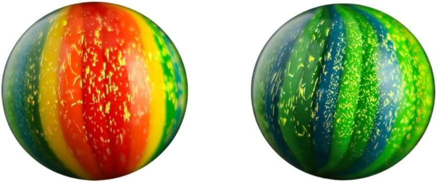 Dichro Rainbow Glass Sphere Marbles | Two 6mm Marbles