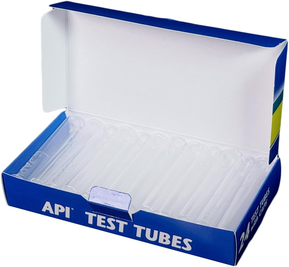 API Replacement Plastic Test Tubes with CAPS for Any Aquarium Test
