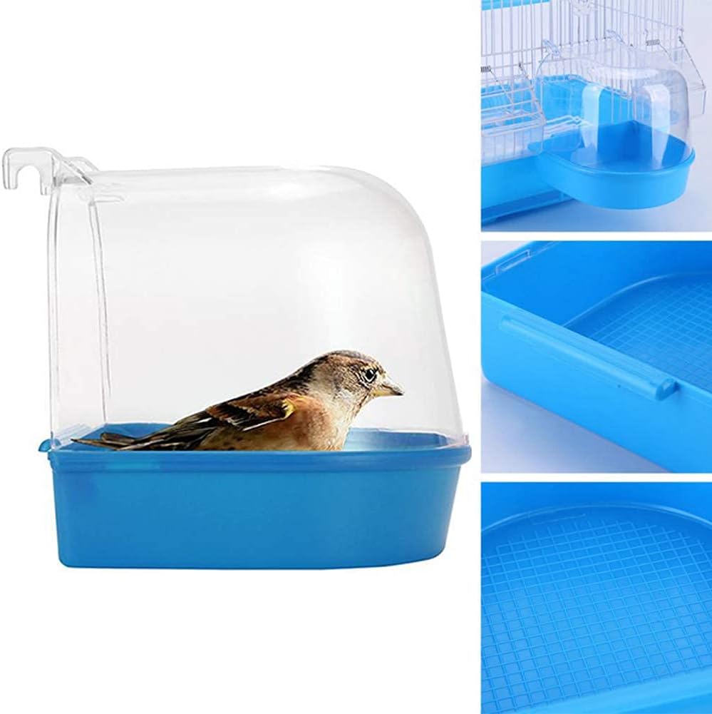 Tfwadmx Bird Cage Bath Parrot Bath Box Accessory Supplies Hanging