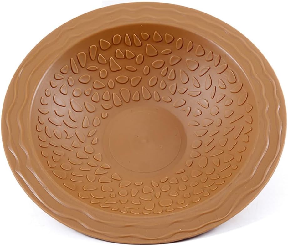 Turtle Bathing Pool Small, Resin Water Dish Feeding Bowl with Gentle