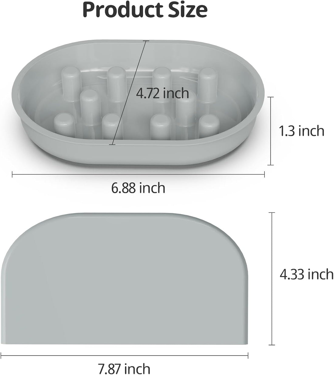 Slow Feeder Bowl for Automatic Microchip Cat Pet Feeder