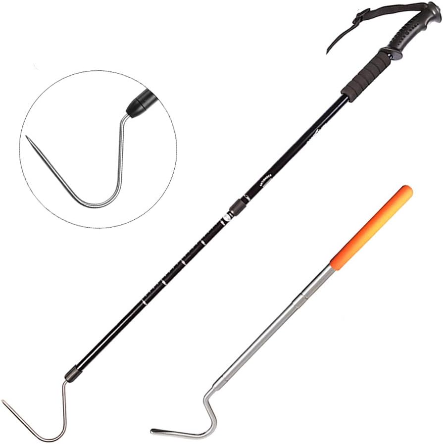 Snake Hooks 53in 25in Telescoping Reptile Handling Tool Set Dual Kit