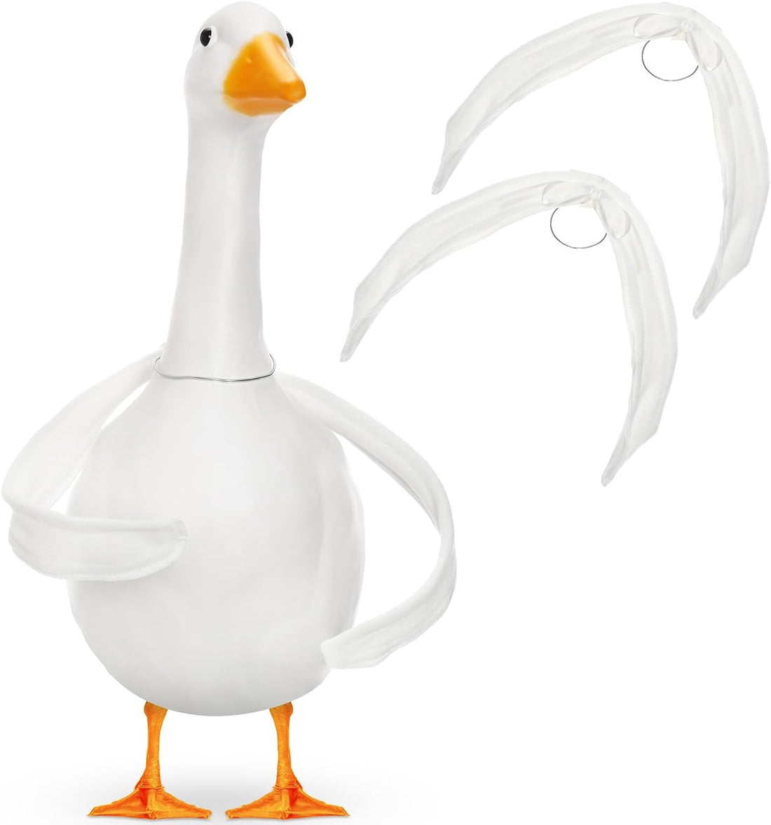 Abbylike 1 Pcs Halloween Poseable Goose Wings for 13-28", Rippled Edge