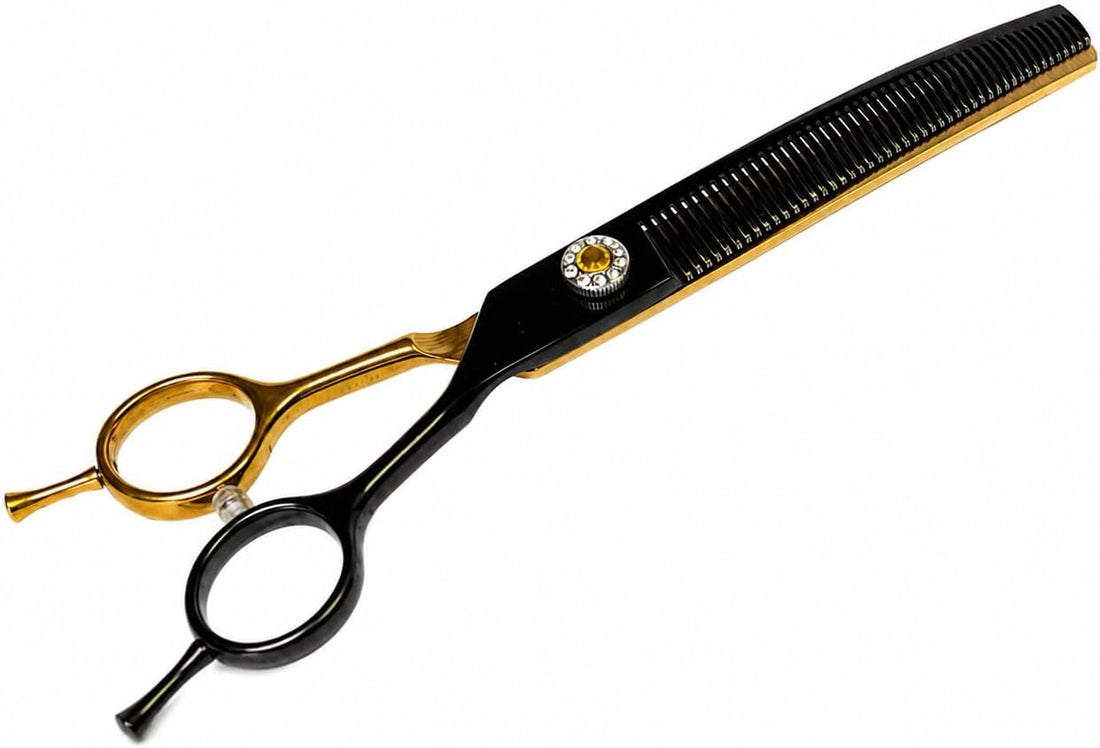 7" Curved Thinner Dog Scissor, Curved Blender Scissors, 48 Teeth