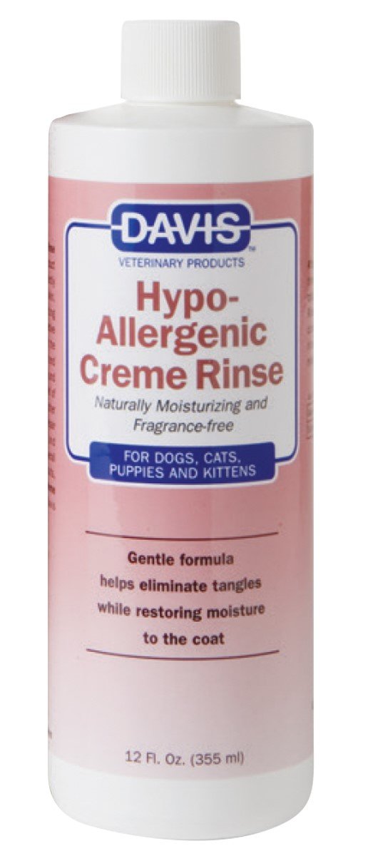 Davis Manufacturing Hypoallergenic Pet Crème Rinse, 12 oz, White