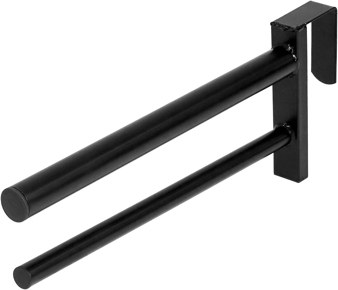 QWORK Removable Double Saddle Rack,Black - PVC Coated - One Size
