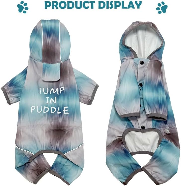 Dog Raincoat, Waterproof Full Coverage Softshell Jacket