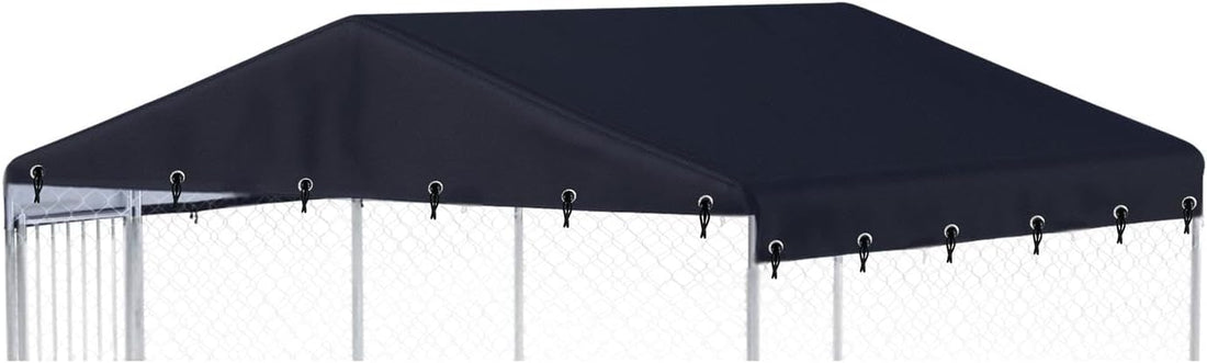 Outdoor Replacement Dog Kennel Cover 10' x 10' Kennel Covers Black
